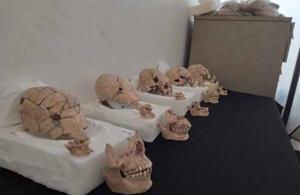 کشف سر های قطع شده و جواهر اندود 1000 ساله در مکزیک